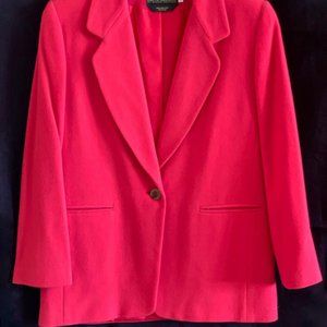 New HARVE´ BENARD (Ladies Sz 8) Cashmere/Wool Blend ROSIE PINK BLAZER with POCKE